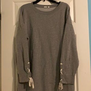Grey sweater dress